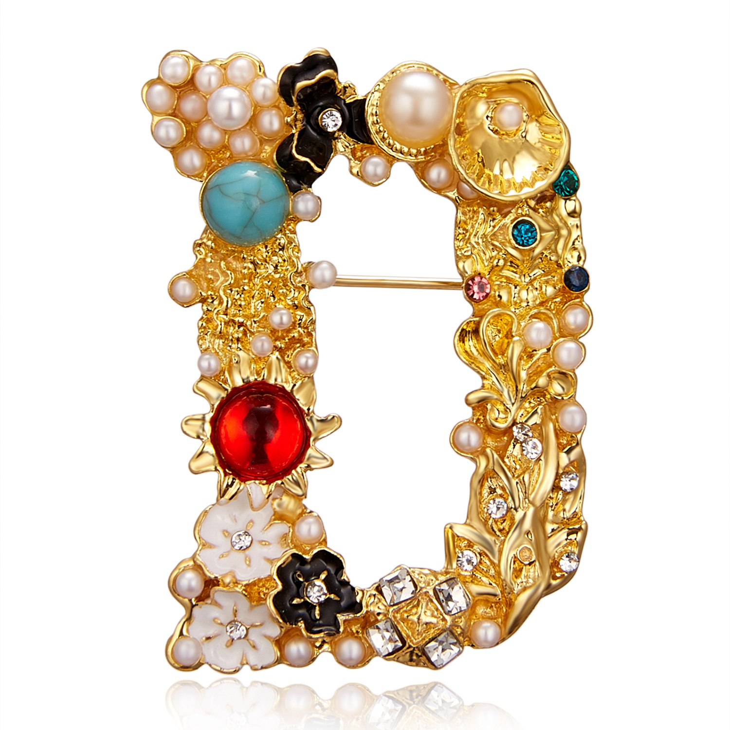 Initial Brooch