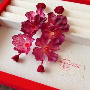Crimson Bloom Drape
