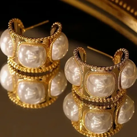 Golden Luxe Tide Hoops