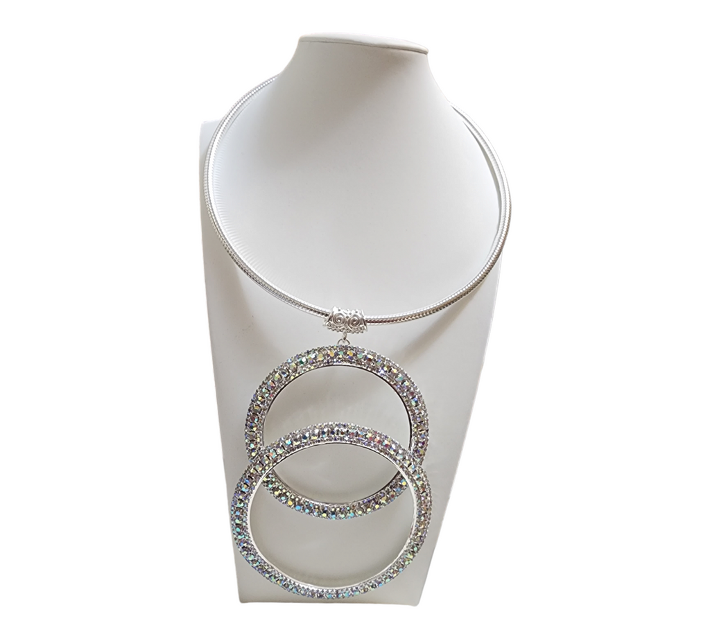 Rhinestone Double Circle Set