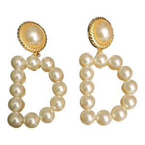 D Pearl Earrings