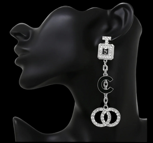 No 5 Perfume Bottle Earrings