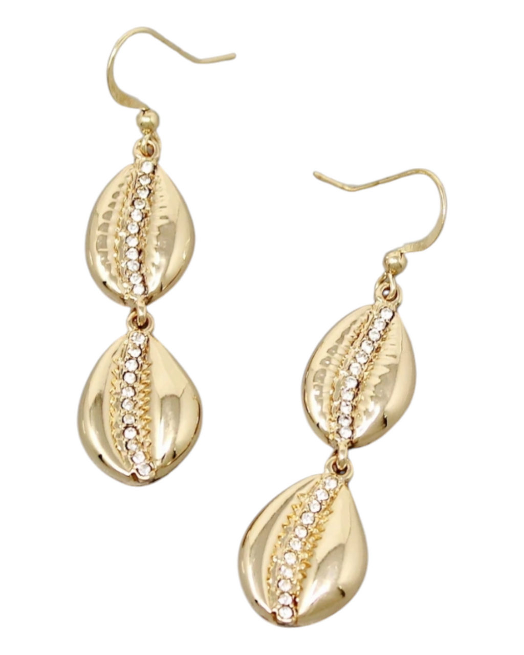 Cowrie Shell Drop Earrings