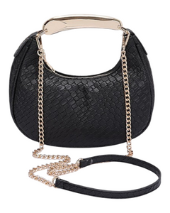 Black Embossed Handbag