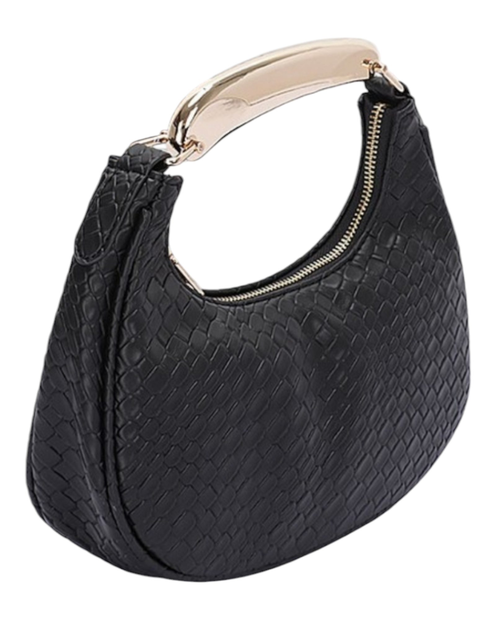 Black Embossed Handbag