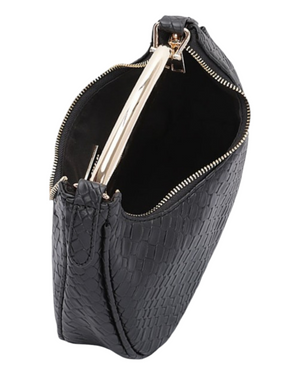 Black Embossed Handbag