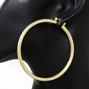 Golden Glow Hoops