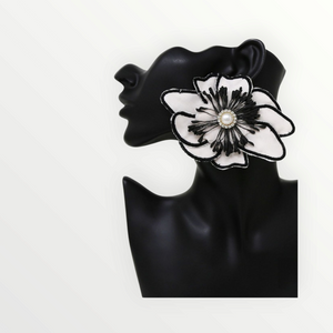 Fabric Flower Earrings