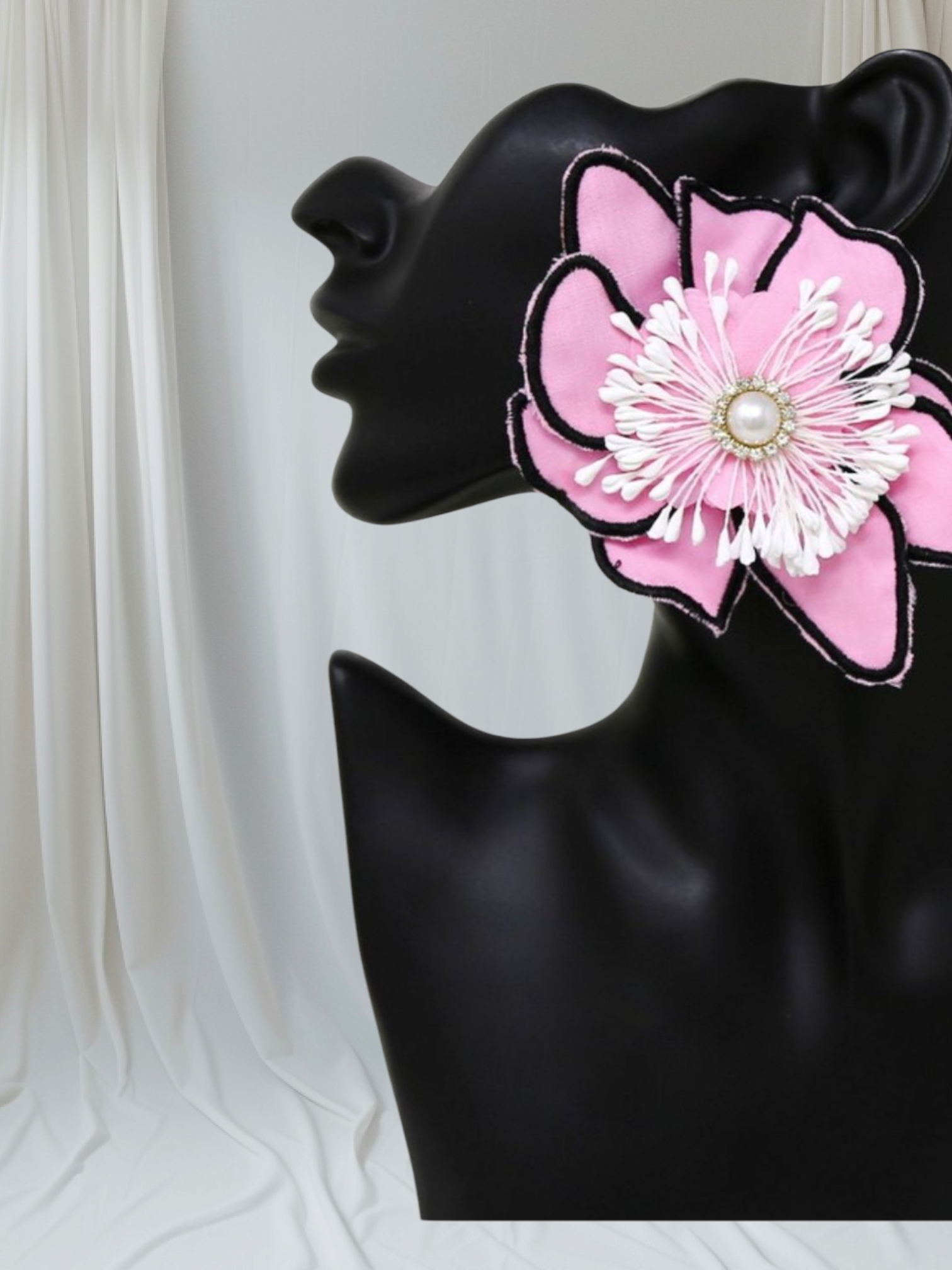 Fabric Flower Earrings