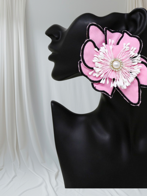 Fabric Flower Earrings