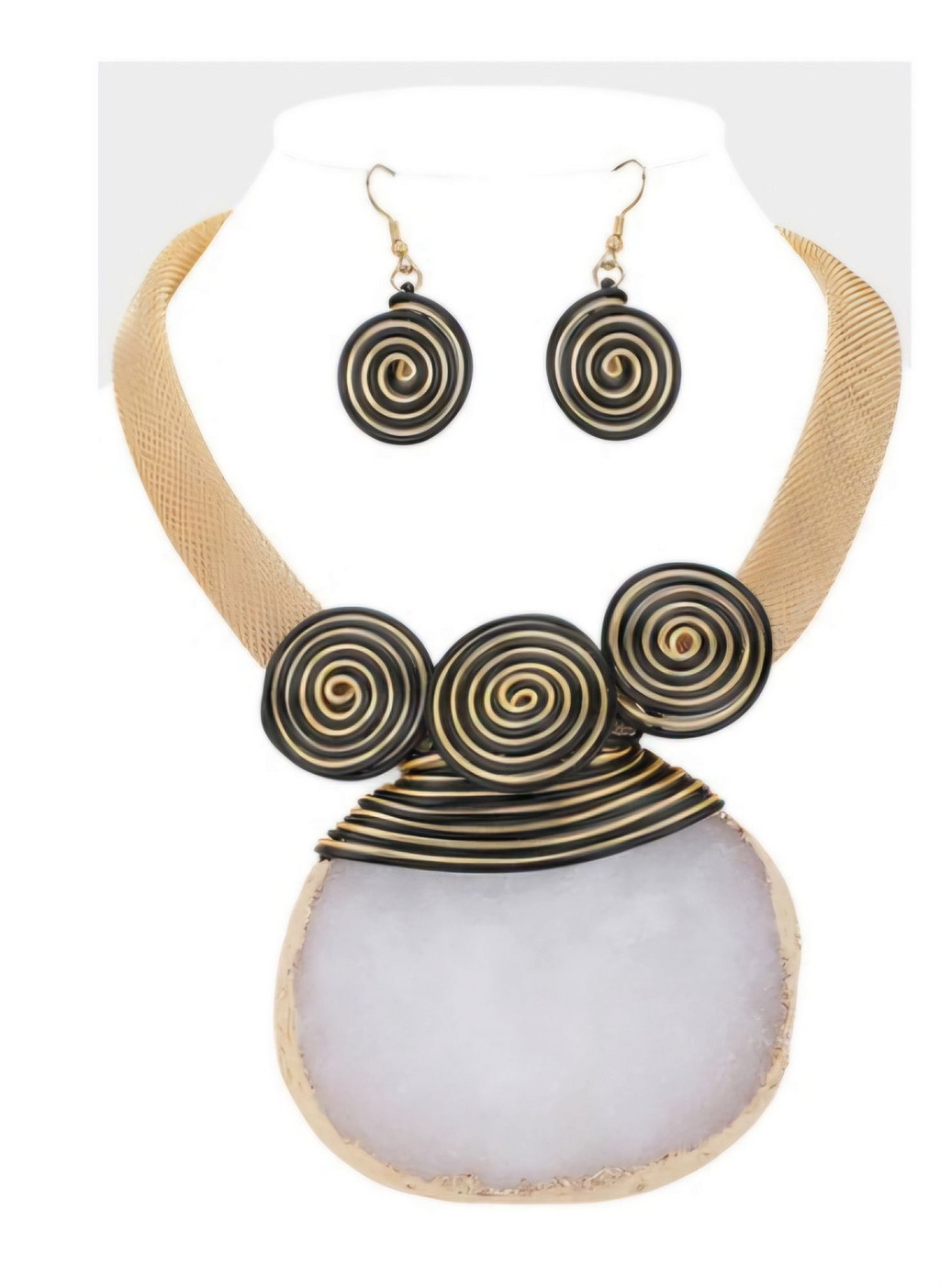 Crystal Edge Necklace Set
