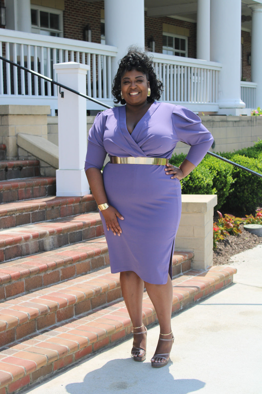 Lilac Midi Dress