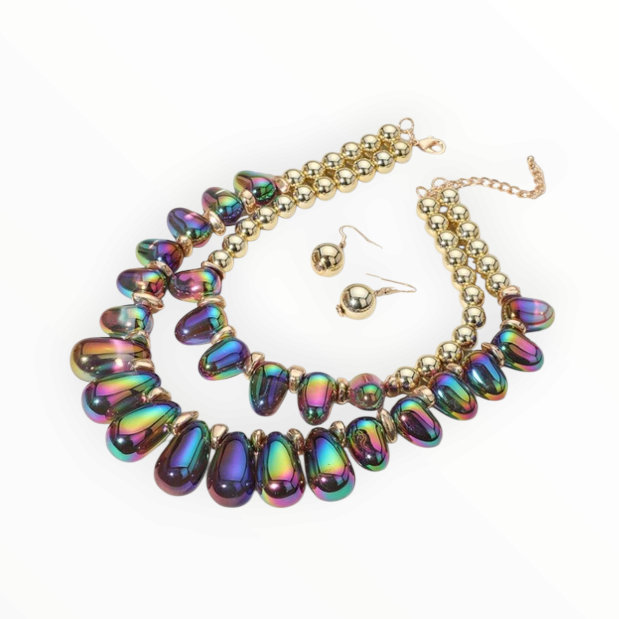 Chunky Beaded NecklaceSet