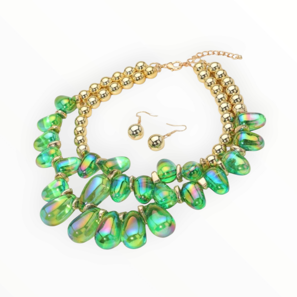 Chunky Beaded NecklaceSet