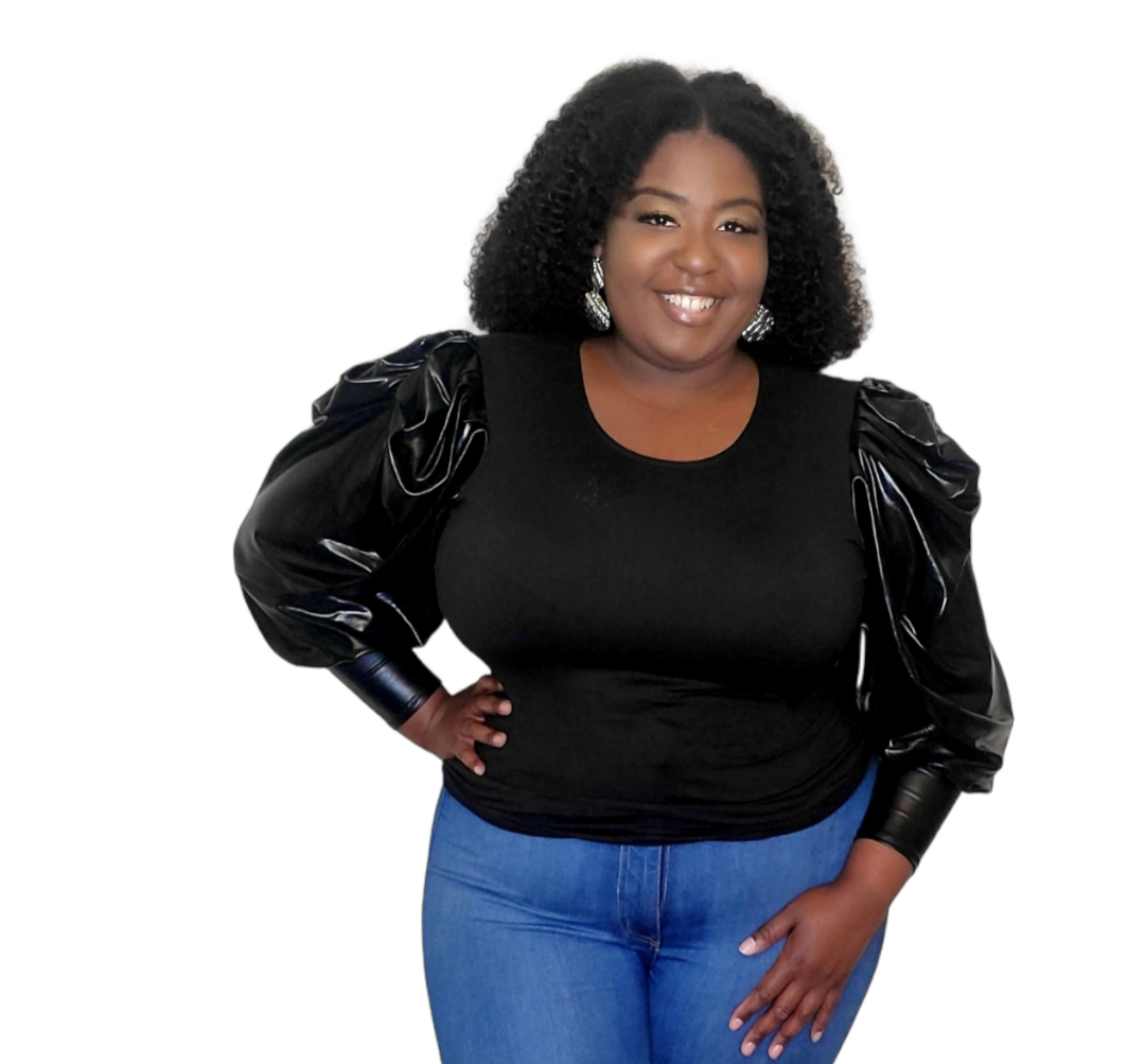 Puff sleeve top plus size 2025